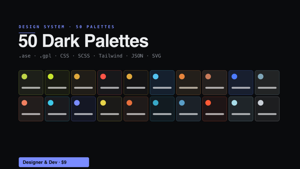 50 Dark Palettes product artwork