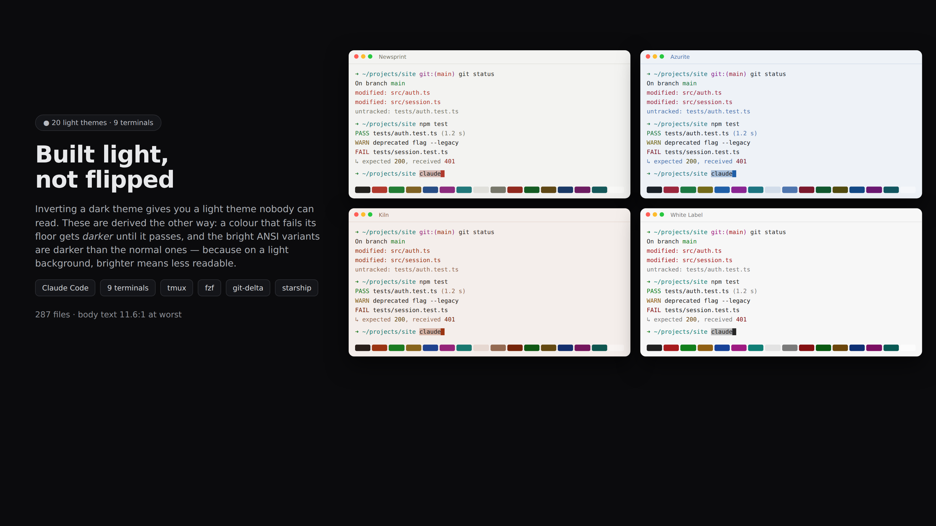 20 Light Themes for Claude Code product artwork