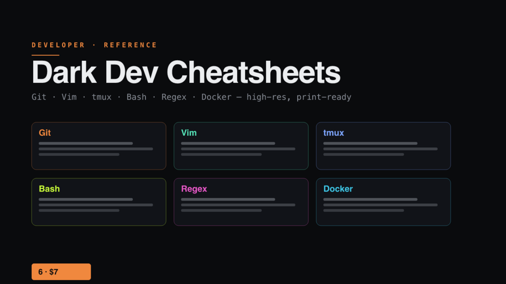 Dark Dev Cheatsheets product artwork