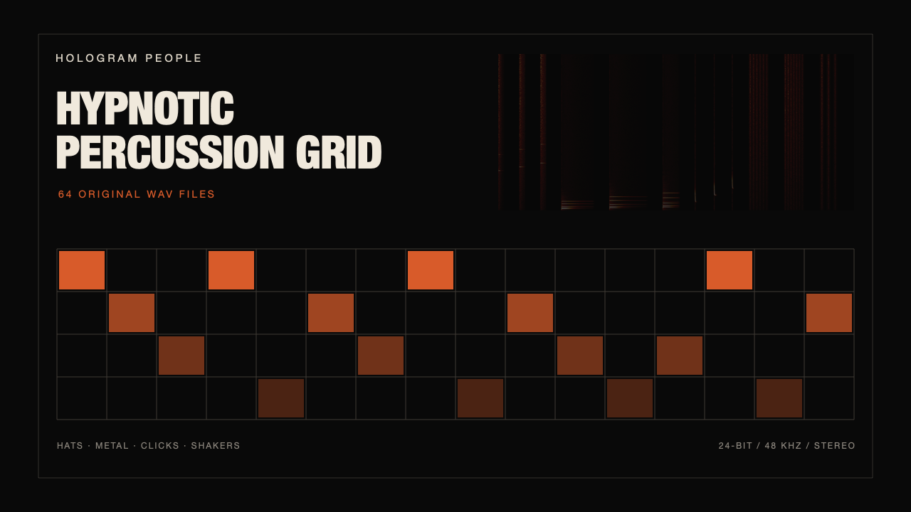Hypnotic Percussion Grid candidate artwork